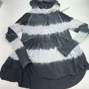 POL Tie Dye Hoodie Blue/white Size Small